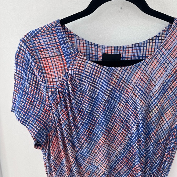 NIC+ZOE Blue and Red Plaid Midi Dress - Picture 4 of 9